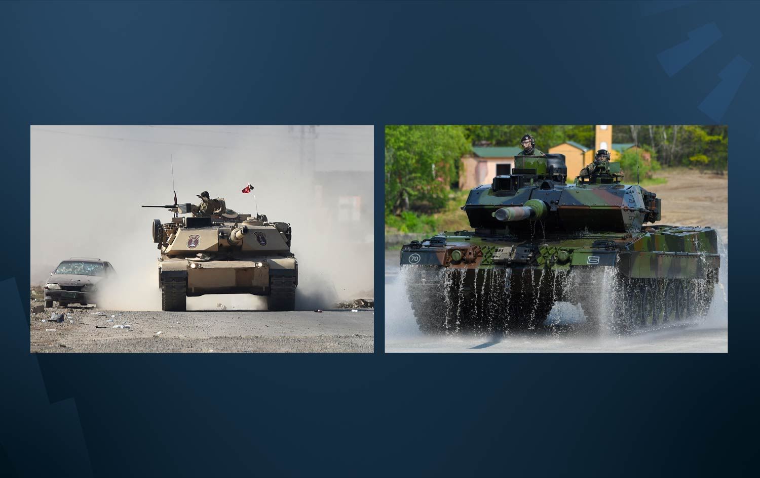 کامیان بەهێزترە؟ تانکی ئابرامزی ئەمریکی یان لیۆپاردی ئەڵمانی؟