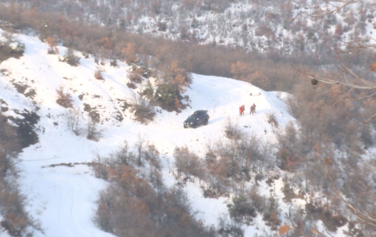 Dersim’de avcılar, domuz avı gerçekleştirirken görüntülendi