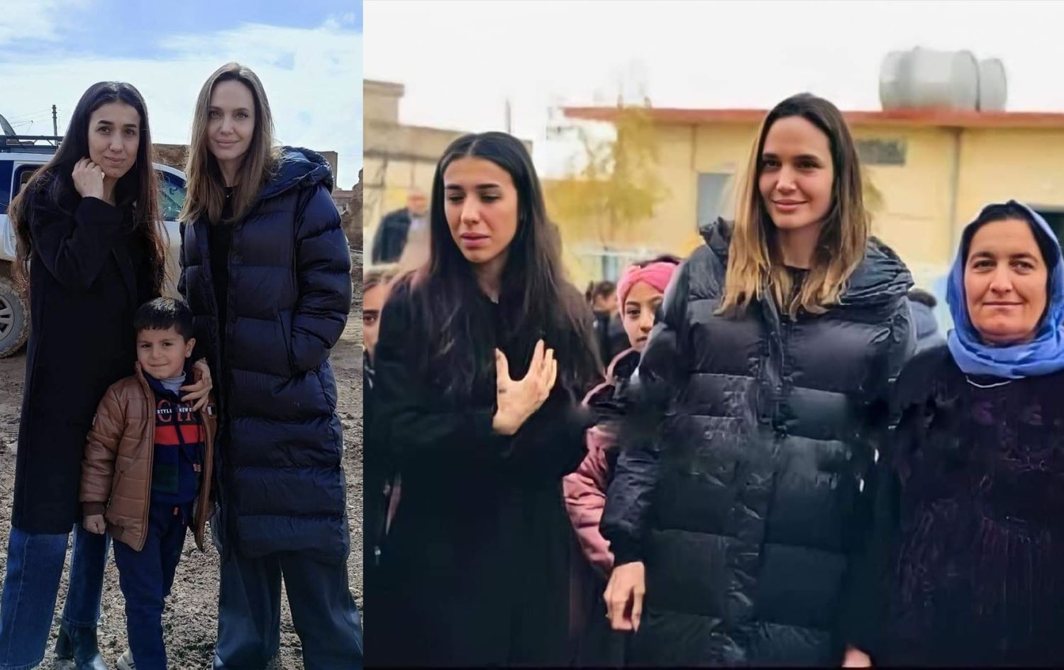 ئەنجەلینا جولی و نادیە موراد سەردانی شنگالیان کرد