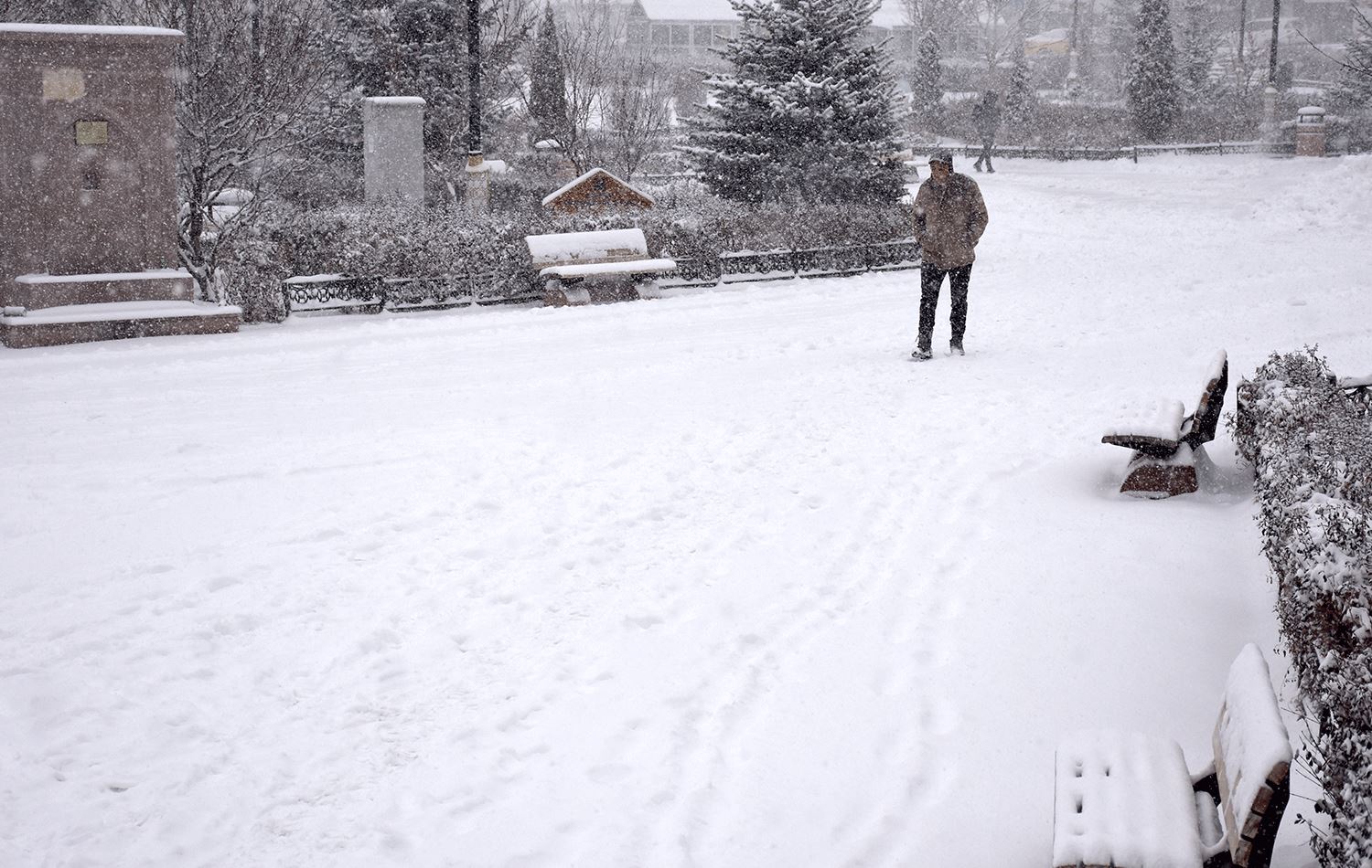 Erzurum, Ardahan, Ağrı ve Kars’ta kar kalınlığı yarım metreyi buldu