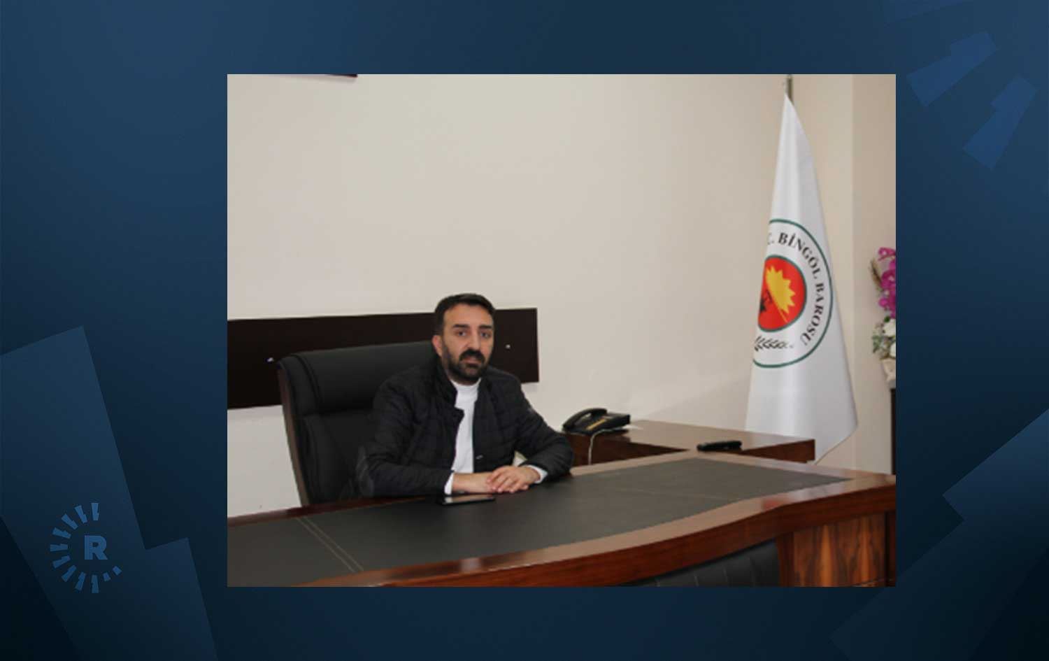 Barolardan tehdit edilen Bingöl Barosu Başkanı Hülakü'ye destek