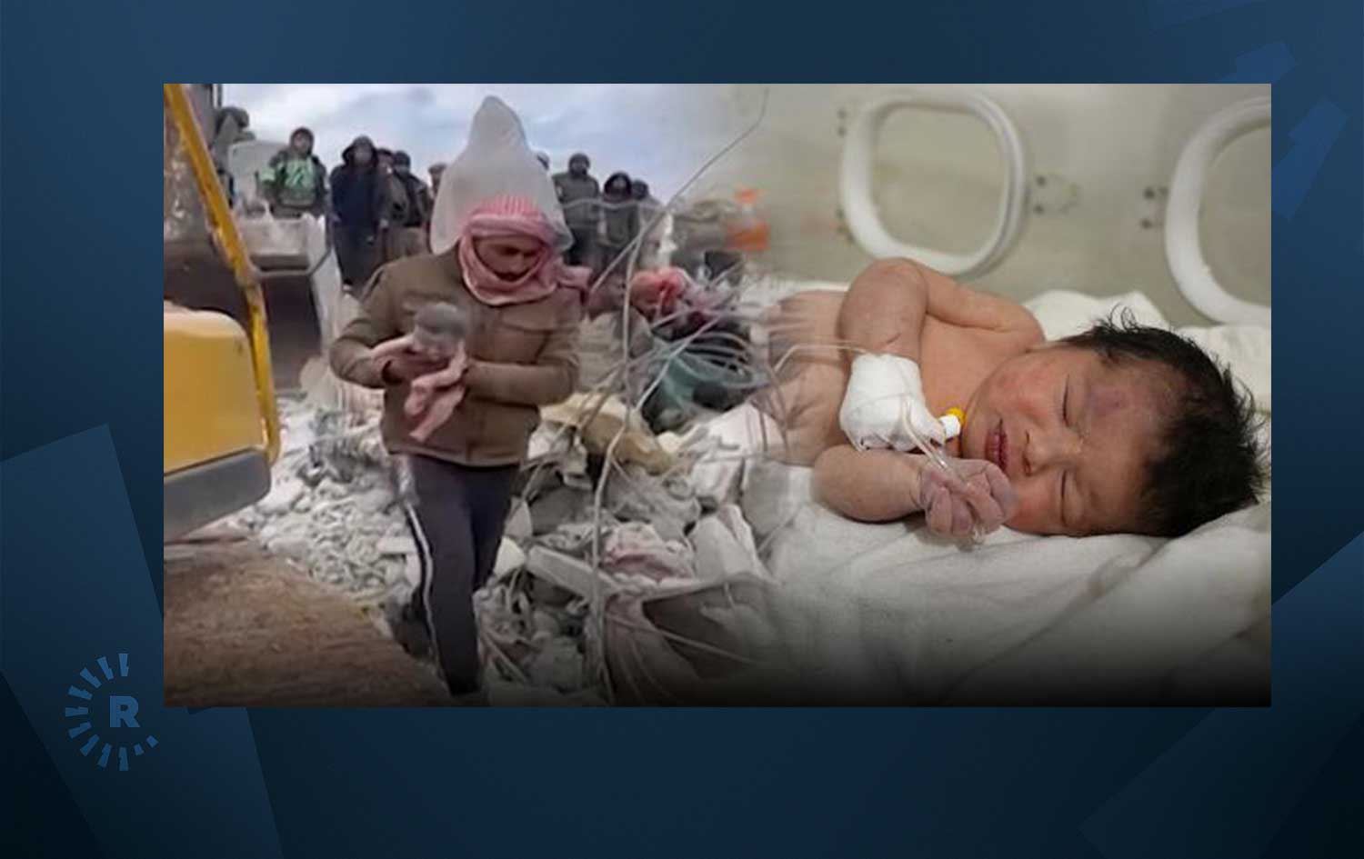 VİDEO- Efrin'de göçük altında doğan bebek yaşama tutundu