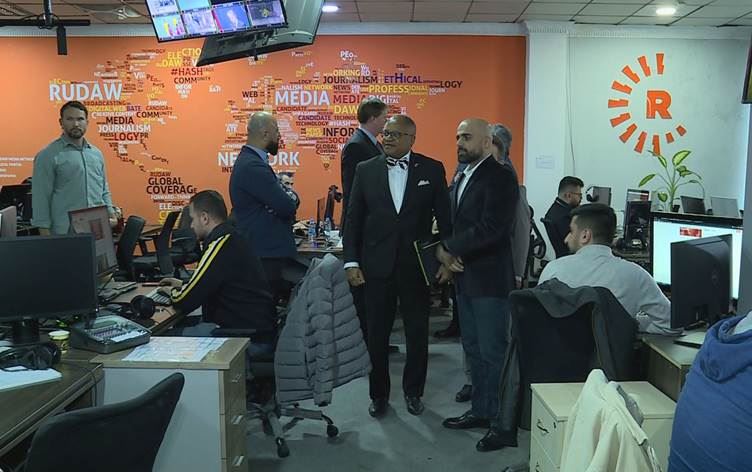 ABD’nin Erbil Başkonsolosu Rûdaw Medya Grubu ofisini ziyaret etti