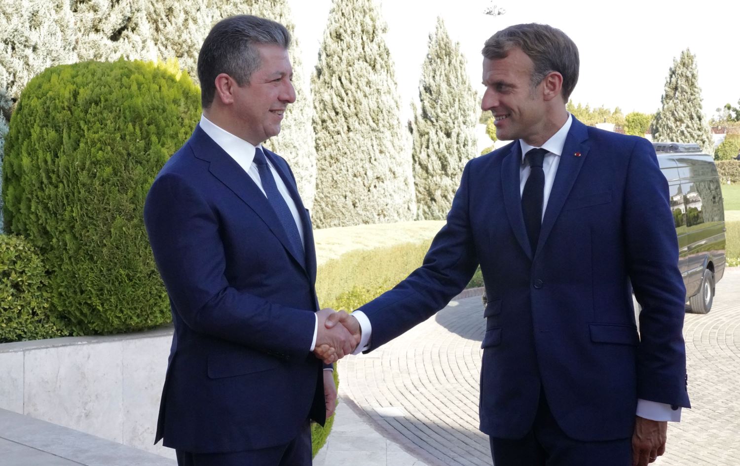 مەسرور بارزانی و ئیمانوێل ماکرۆن لە پاریس کۆدەبنەوە