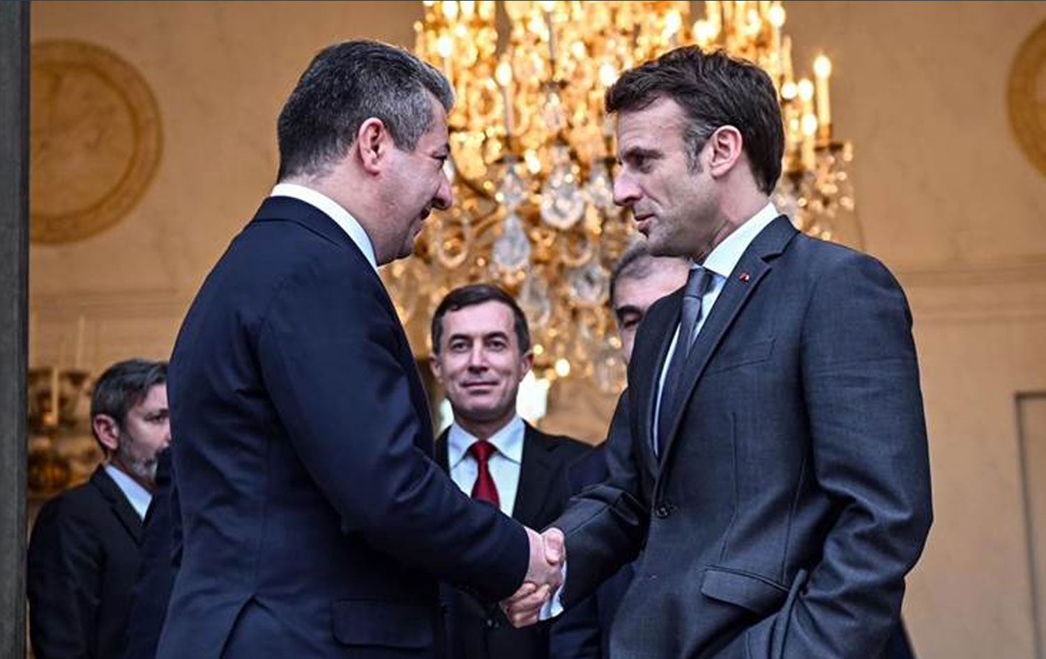 Mesrur Barzani ile Macron Paris’te bir araya geldi