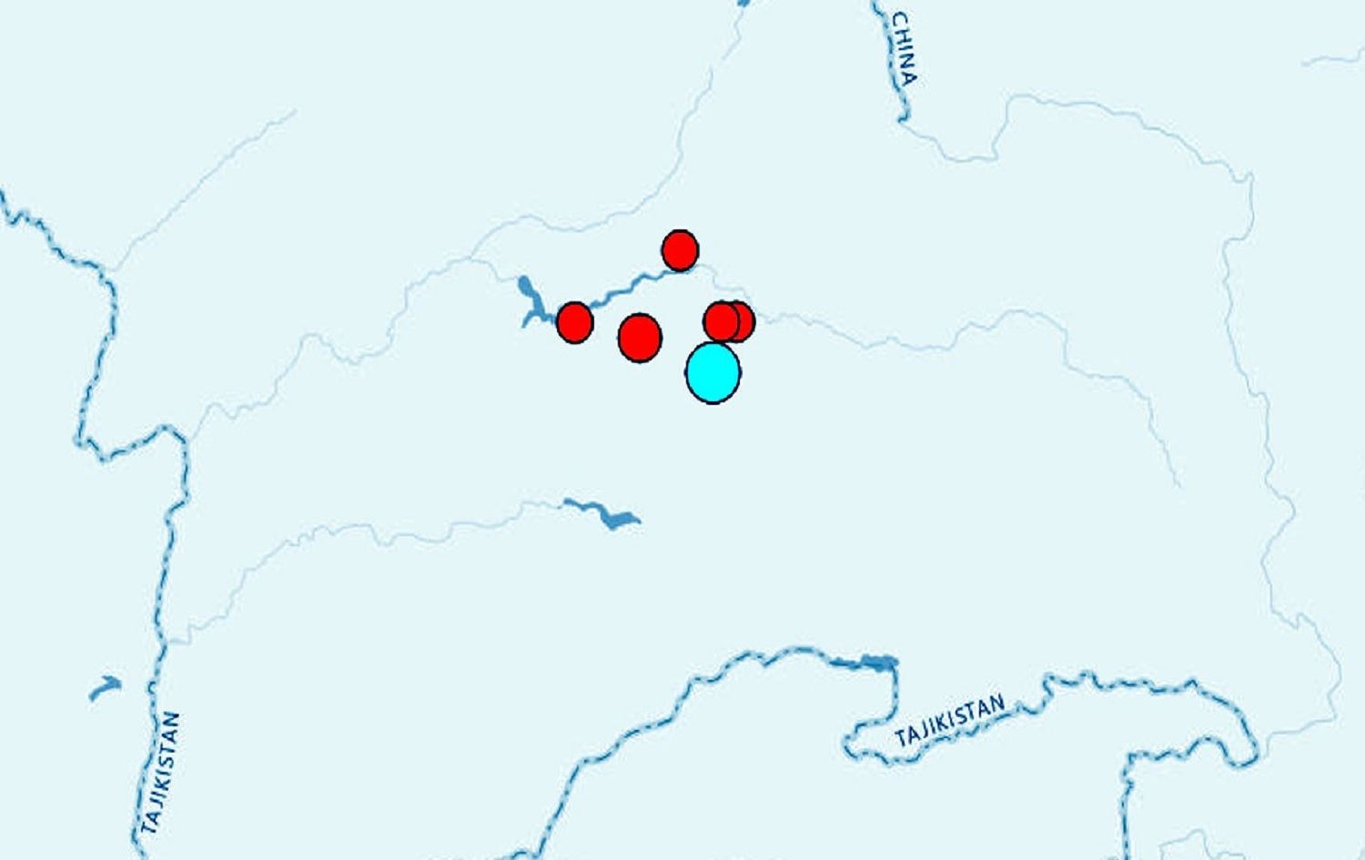 Li sînorê Çîn-Tacikistanê bi hêza 7.2 erdhej çêbû