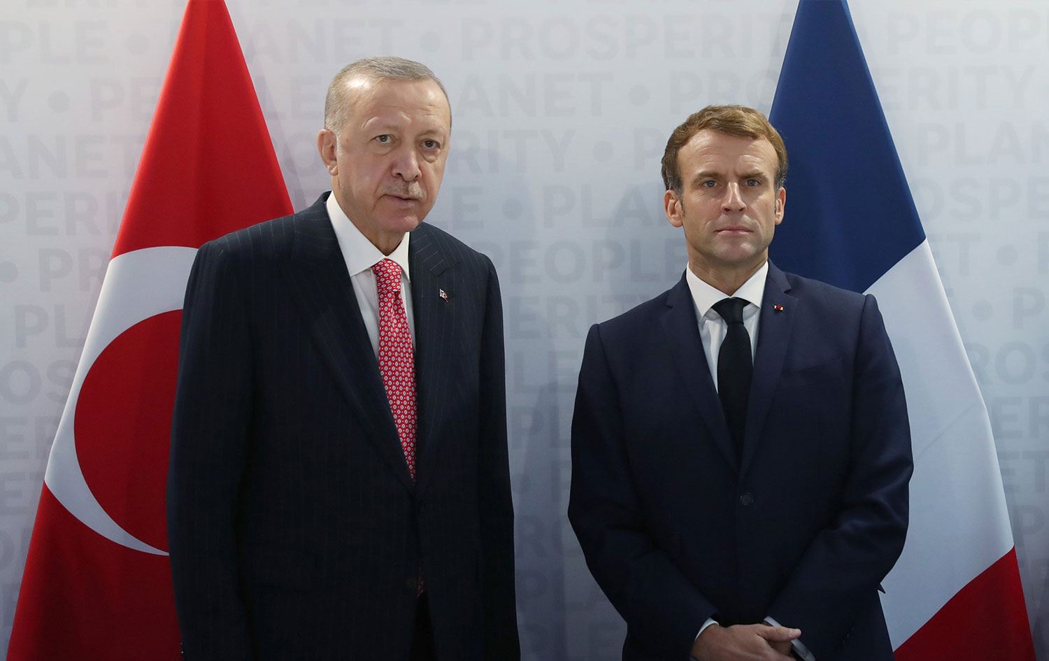 Erdoğan ile Macron görüştü