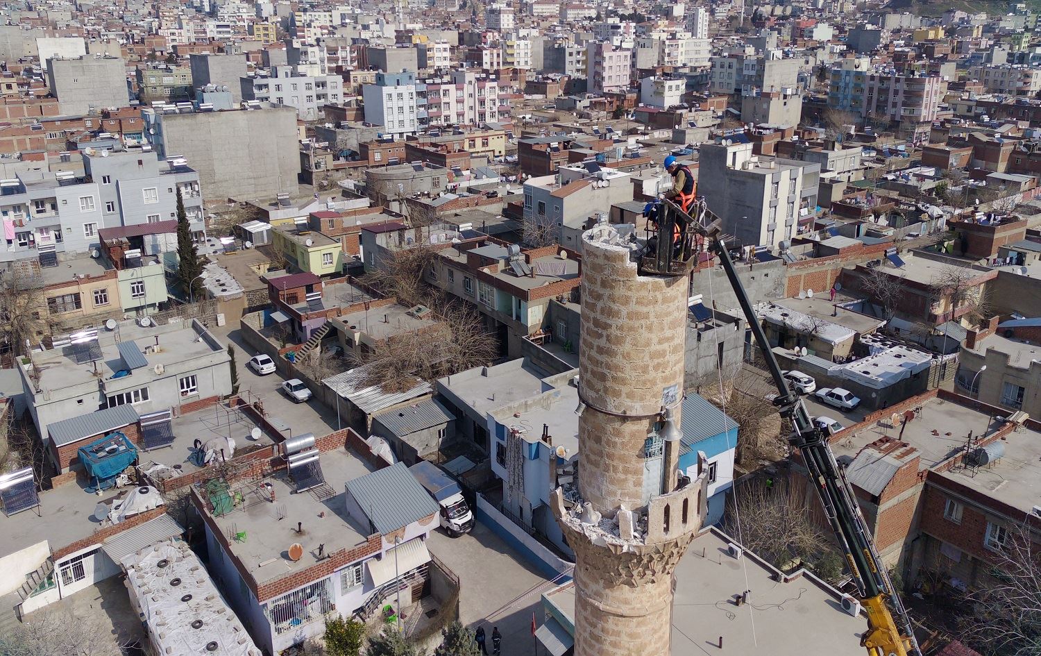 Li Rihayê minareya mizgeftekê hat hilweşandin