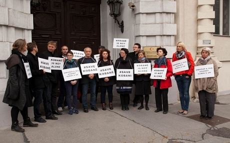 Yeşiller Partisi’nden Kobani’ye destek eylemi