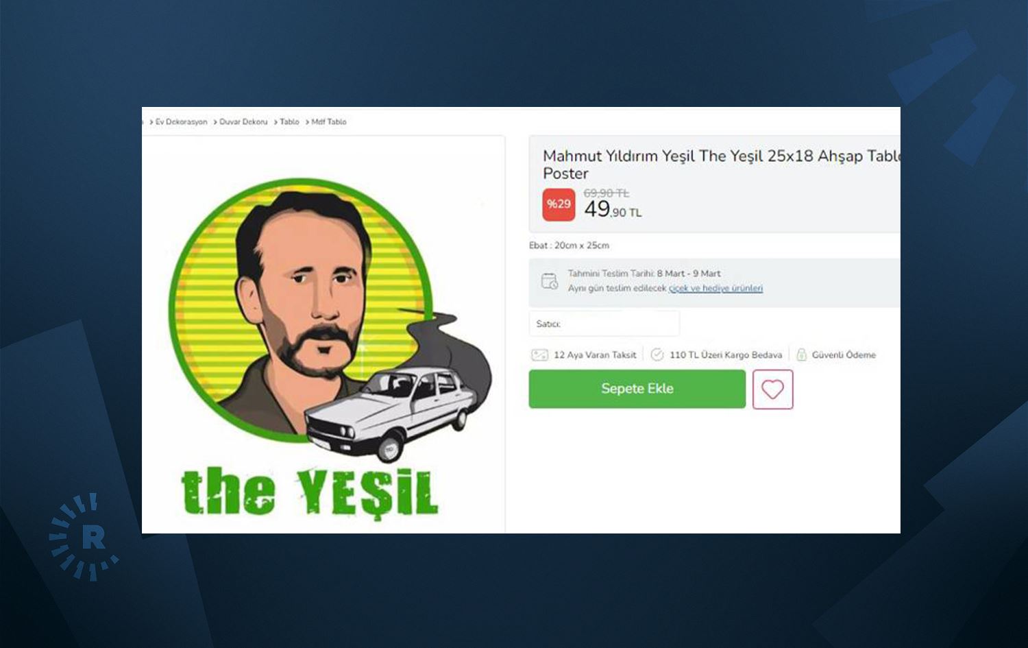 Çiçek Sepeti tepkilerin ardından ‘Yeşil Ahşap Tablo’ satışını siteden kaldırdı