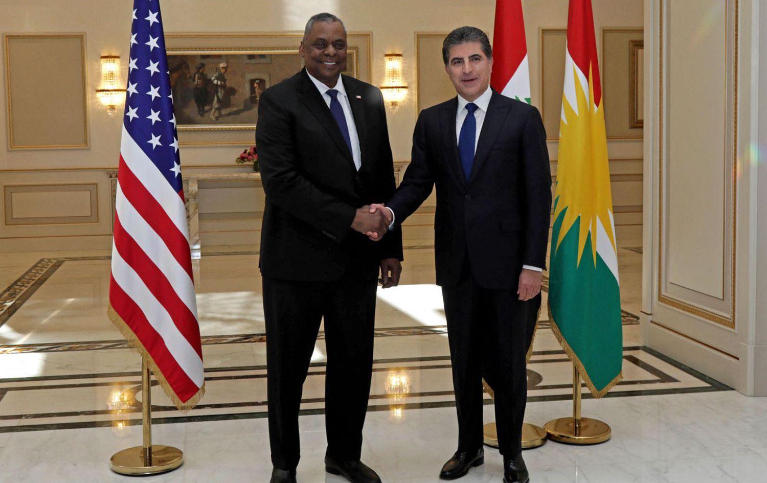 President Barzani receives Pentagon chief in Erbil