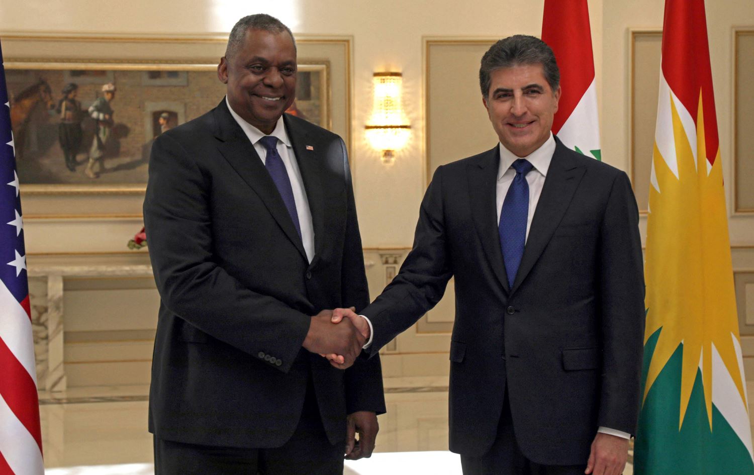 پێنتاگۆن: لۆید ئۆستن لەگەڵ نێچیرڤان بارزانی کۆبووەوە بۆ جەختکردنەوە لە هاوپەیمانی نێوان ئەمریکا و هەرێمی کوردستان