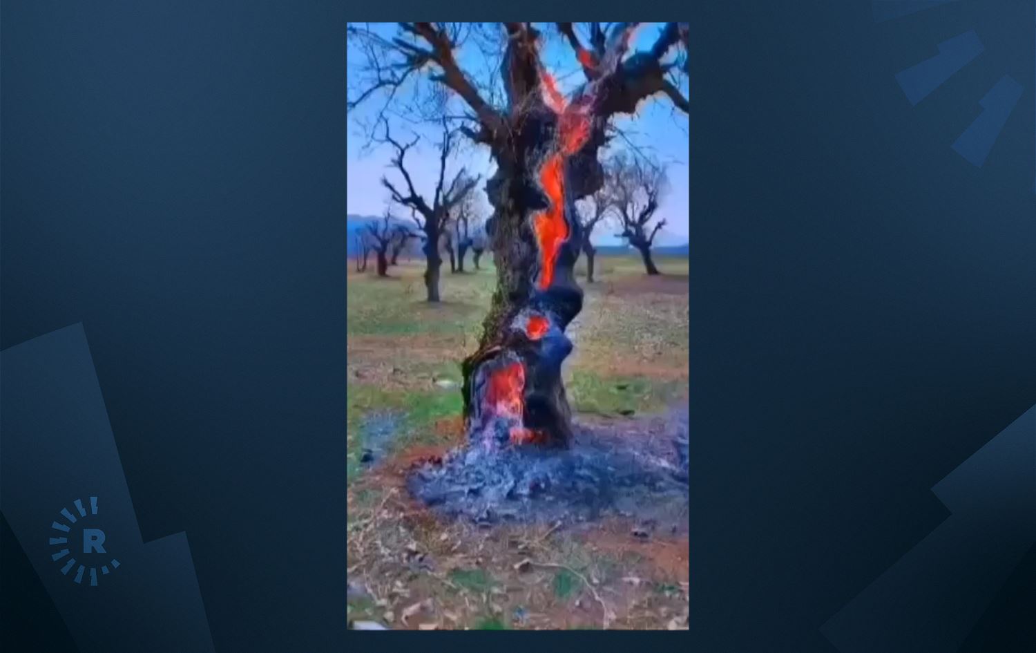 دارێک لە گوندێکی دهۆک دەسووتێندرێت؛ "گەشتیاران بوون"