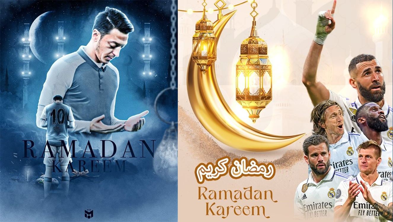 یانەکان و ئەستێرەکانی تۆپی پێ پیرۆزبایی مانگی رەمەزان لە موسڵمانان دەکەن