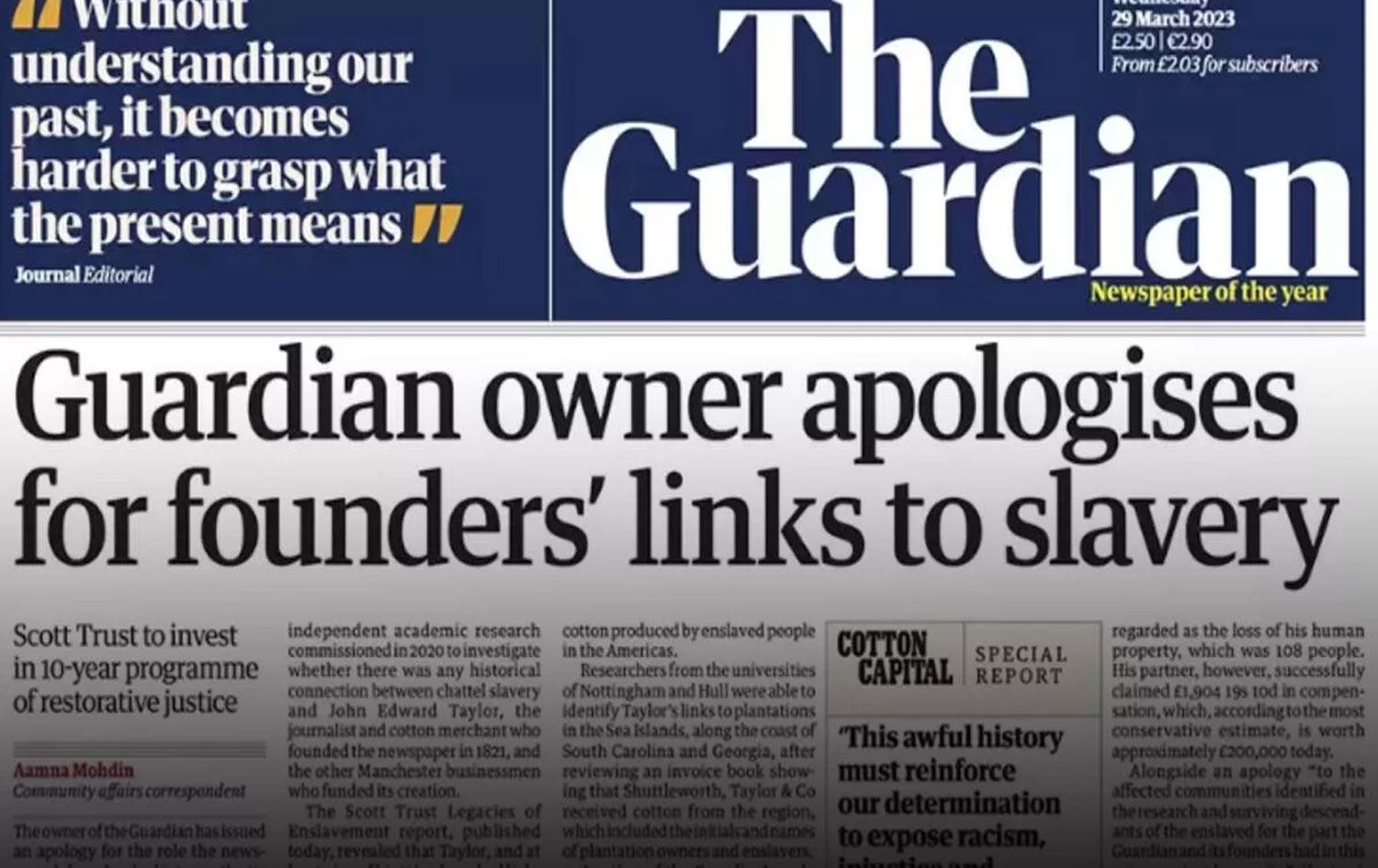 Dünyaca ünlü gazetenin sahiplerinden ‘kölelik’ özrü