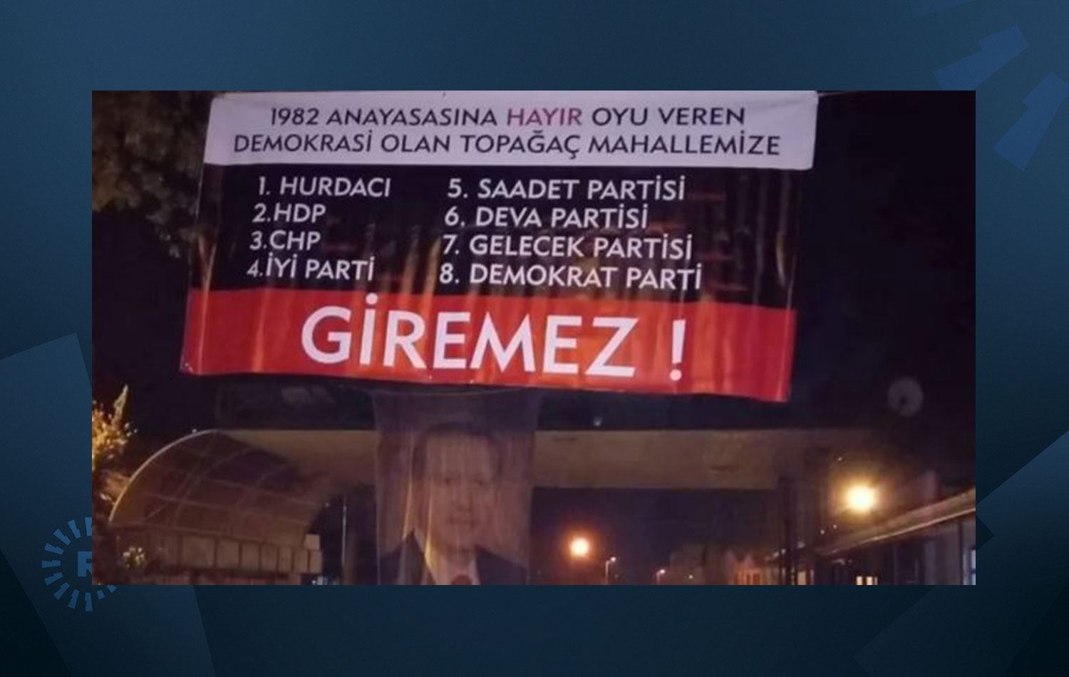 Sakarya’da ‘HDP ve Millet İttifakı giremez’ afişi