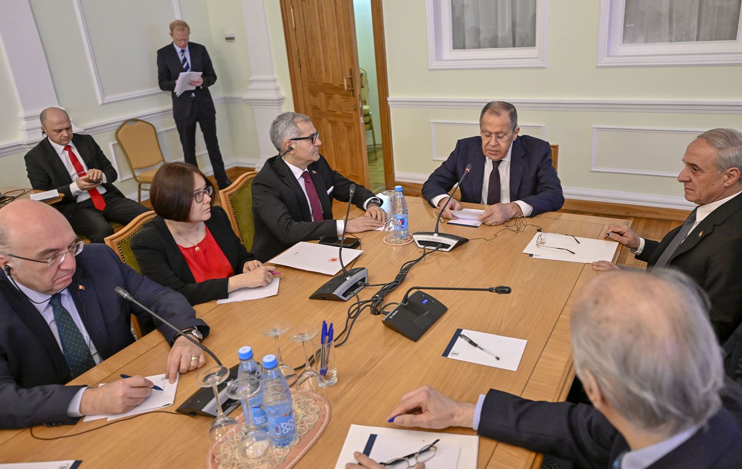 Rusya Dışişleri Bakanlığındaki toplantıda, Rusya Dışişleri Bakanı Sergey Lavrov açılış konuşmasını yaptı. / AA