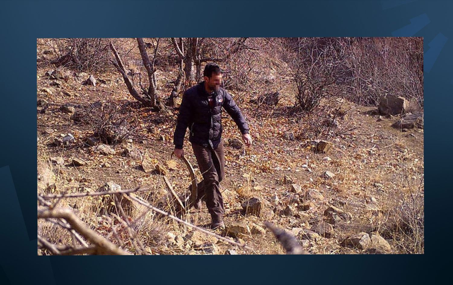 Öldürdüğü yaban keçisinin boynuzuyla fotokapana yakalandı: 255 bin lira ceza