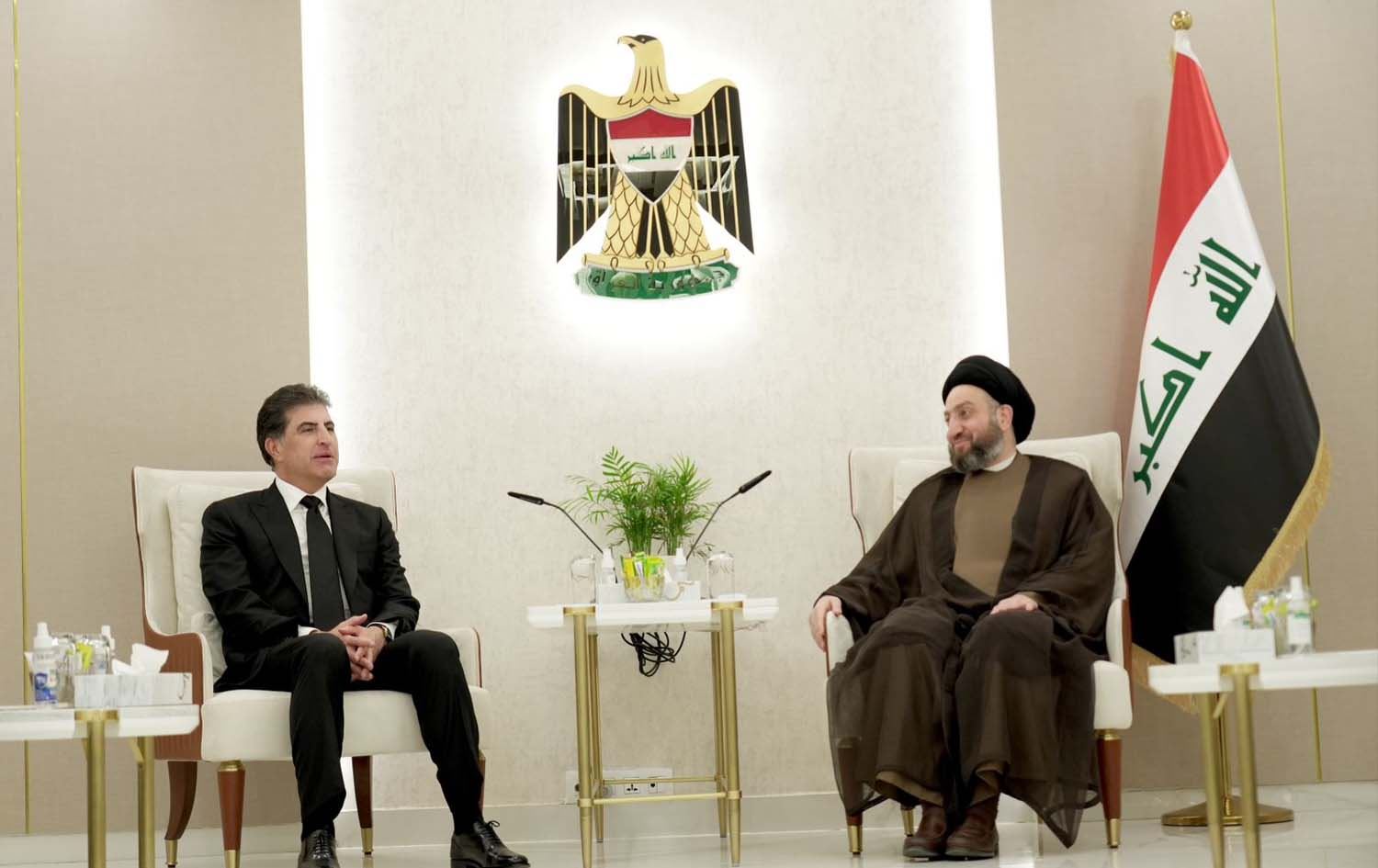 نێچيرڤان بارزانى و عه‌ممار حه‌كيم جەخت لە تێپەڕاندنی ياساى بودجه‌ له‌ پەرلەمانی عێراق دەکەنەوە