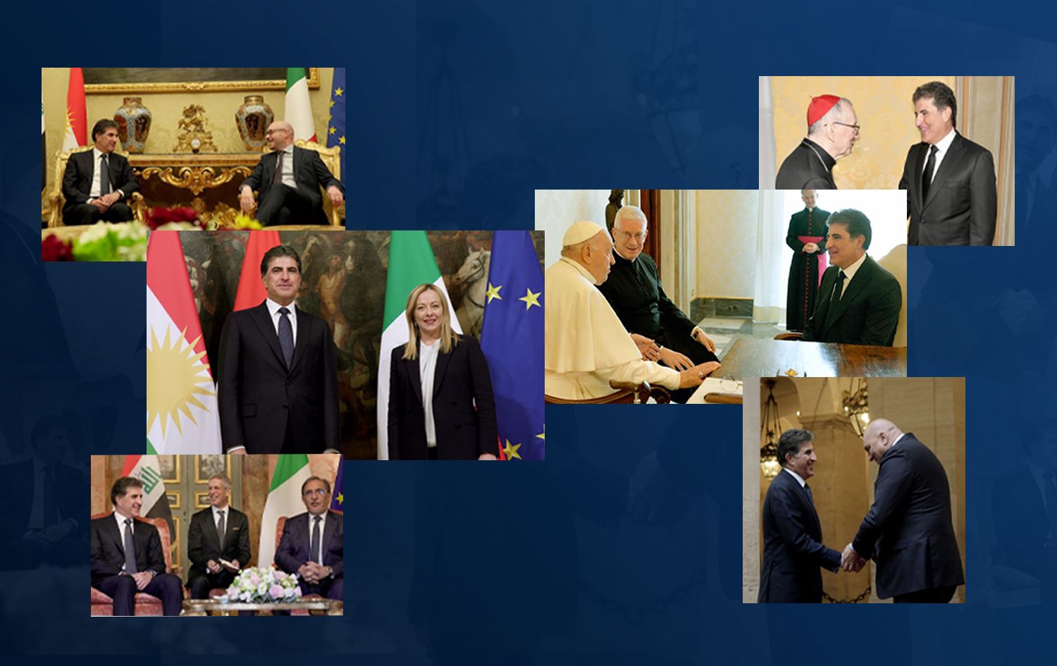 نێچیرڤان بارزانی لە ئیتاڵیا؛ رۆژێکی پڕ دیدار و کۆبوونەوە