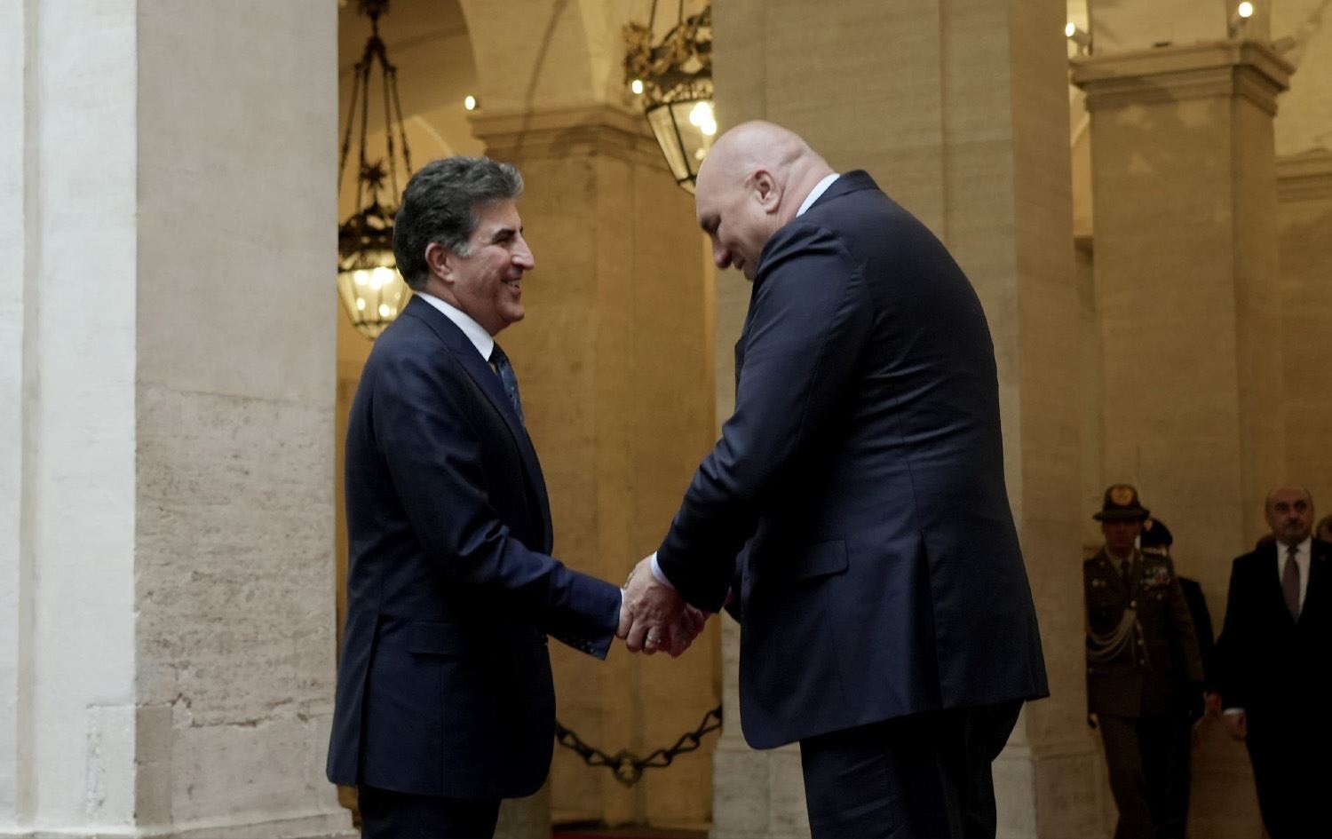 Nêçîrvan Barzanî bi Wezîrê Berevaniya Îtalyayê re rewşa ewlehî û aboriya Herêma Kurdistanê gotubêj kirin