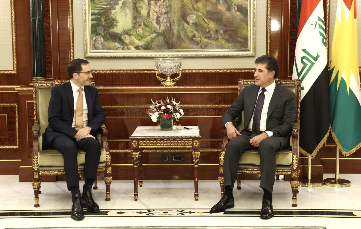 سەرۆکی هەرێمی کوردستان و باڵیۆزی بەریتانیا لە عێراق لەبارەی پێنج تەوەر کۆبوونەوە