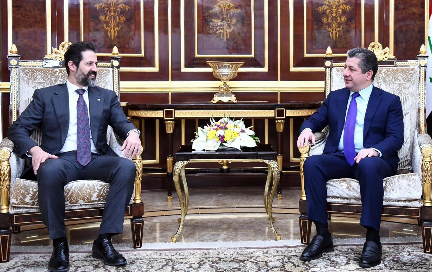 مەسرور بارزانی و قوباد تاڵەبانی کۆبوونەوە