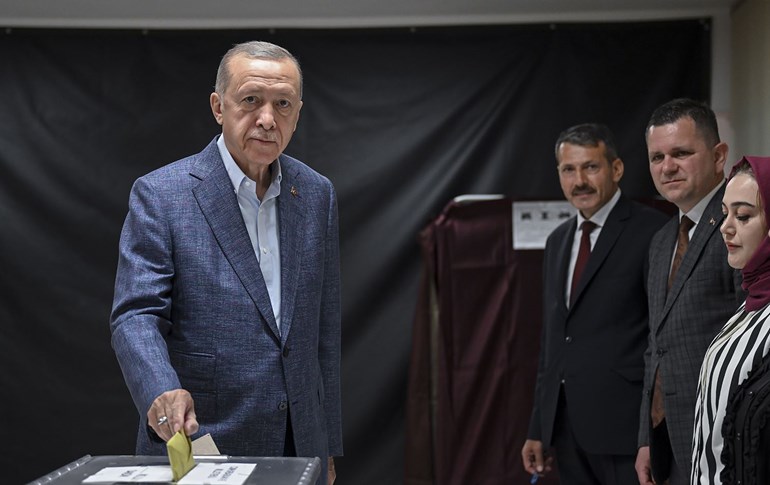 رەجەب تەیب ئەردۆغان، بەربژێری هاوپەیمانیی جمهوور بۆ هەڵبژاردنی سەرۆککۆماری تورکیا. وێنە: AA