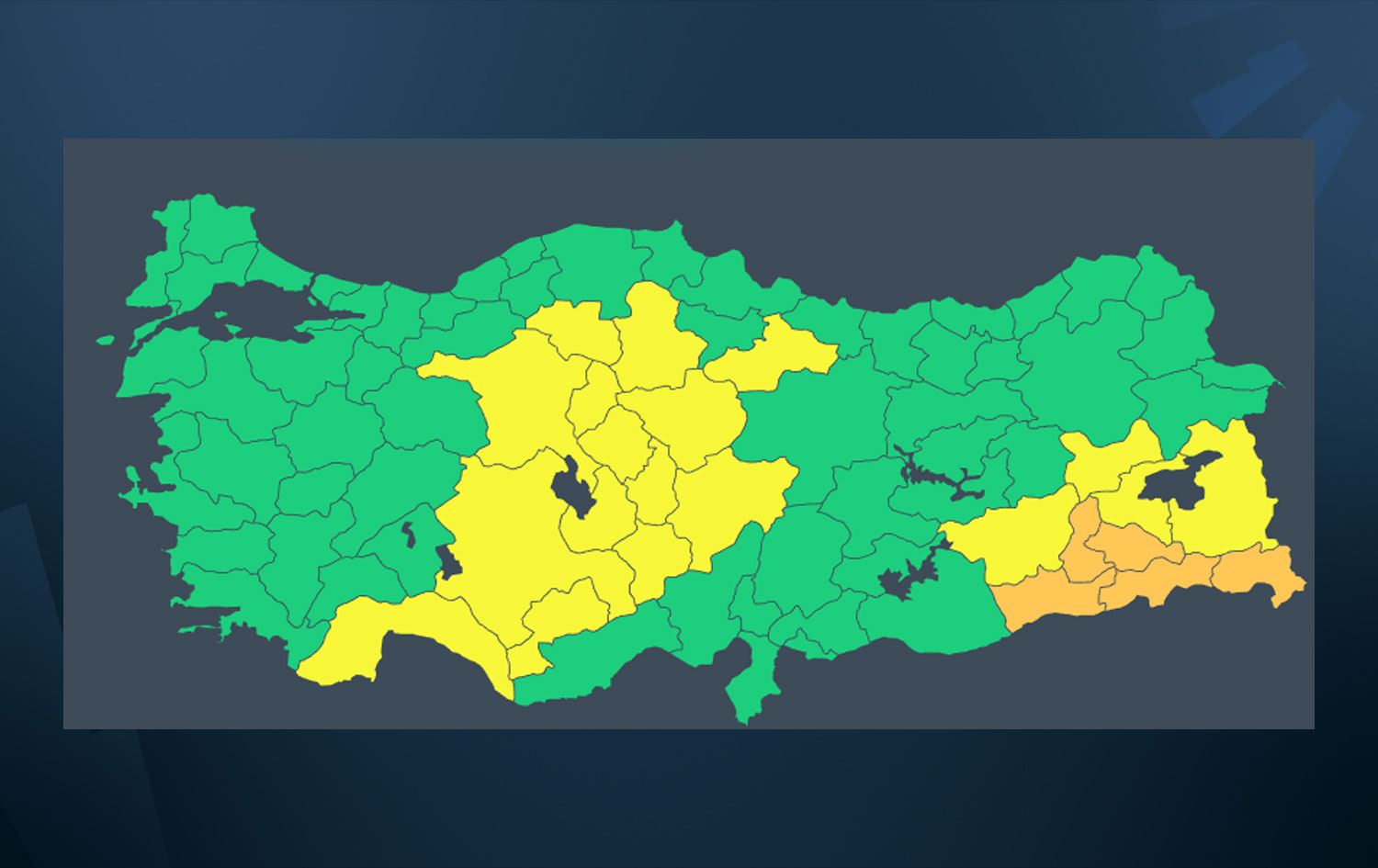 5 bölge kenti için turuncu, 18 il için sarı uyarı!