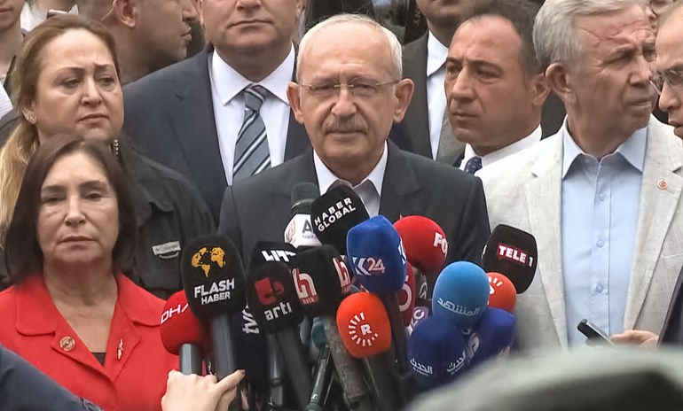 Opposition’s presidential candidate Kilicdaroglu votes in Ankara