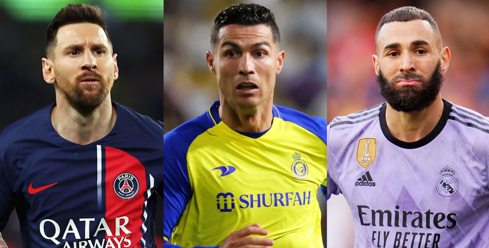 بنزیما، رۆناڵدۆ و مێسی