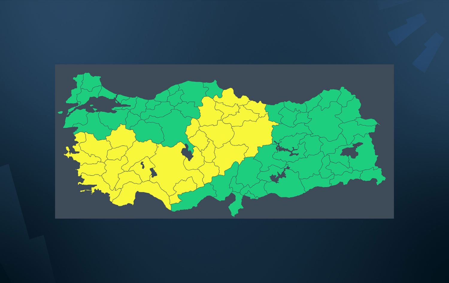 Sarı kodlu uyarının yapıldığı iller