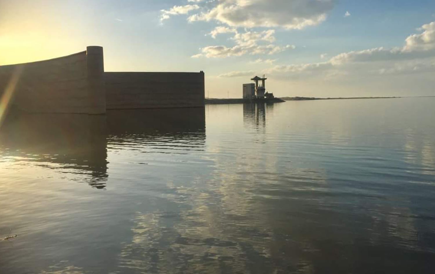 انخفاض منسوب مياه سد العظيم الى الثلث