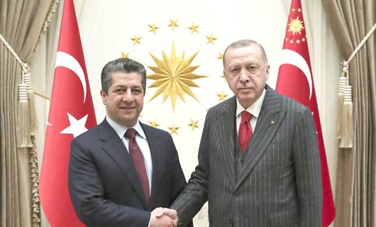 رئيس حكومة اقليم كوردستان مسرور بارزاني مع الرئيس التركي رجب طيب اردوغان - ارشيفية