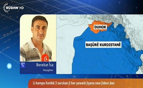 Li Kampa Xanikê 3 zarokên koçberên Şingalê şewitîn