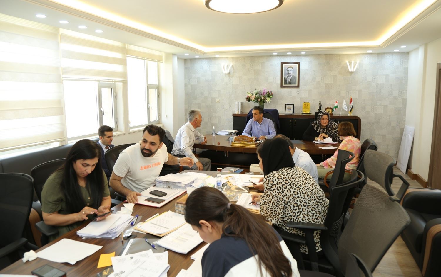  کارکردن لەسەر پڕۆسەی خاڵبەندی پێشبرکێی وەرگرتن و پڕۆسەی وردبینی خوێندنی باڵا/ دبلۆمی باڵا و ماستەر و دکتۆرا لە دیوانی وەزارەتەکە