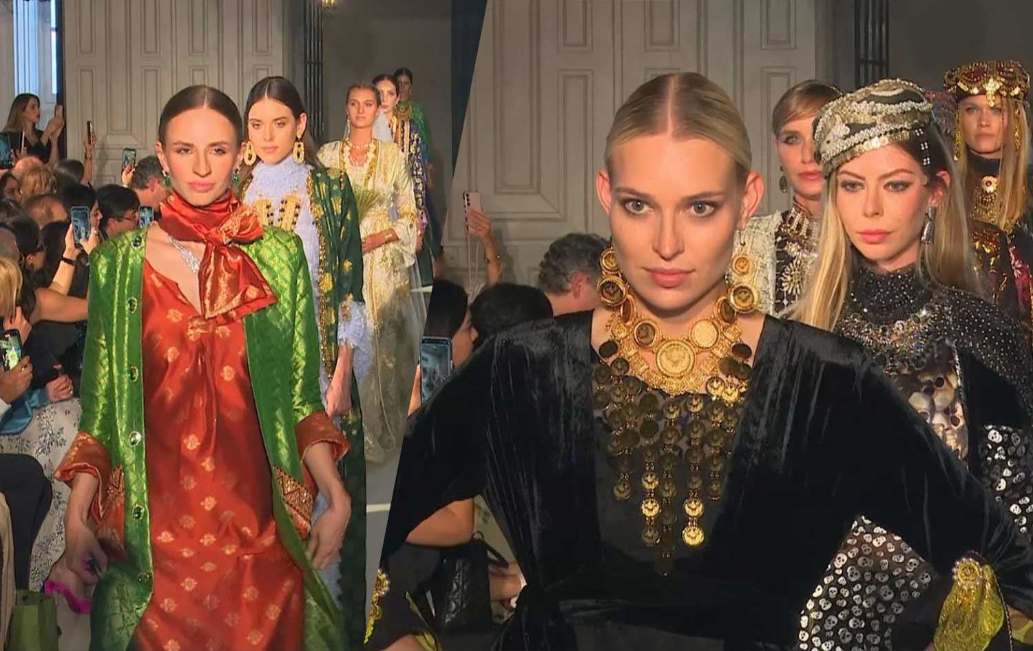 مجموعة تصاميم لارا دزيي للأزياء الكوردية تبهر الجمهور في باريس