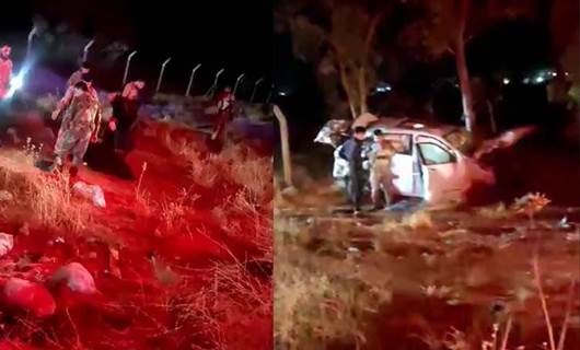 لقطة من موقع الحادث على طريق أربيل - مخمور