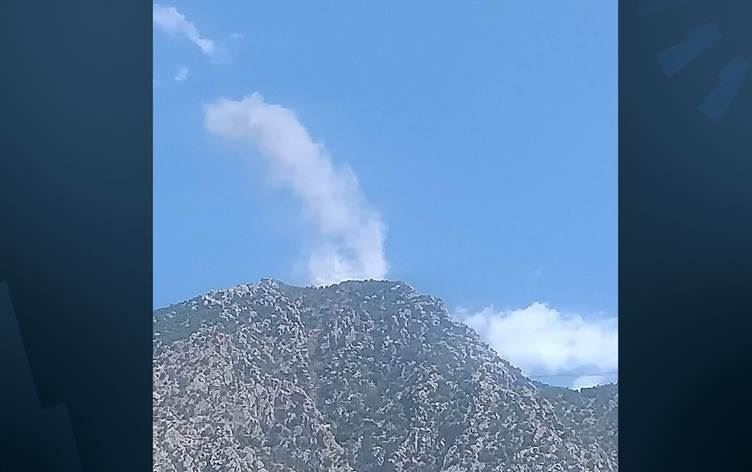 Wêneyê dema bombebarana îro ya li navçeya Amêdiyê.