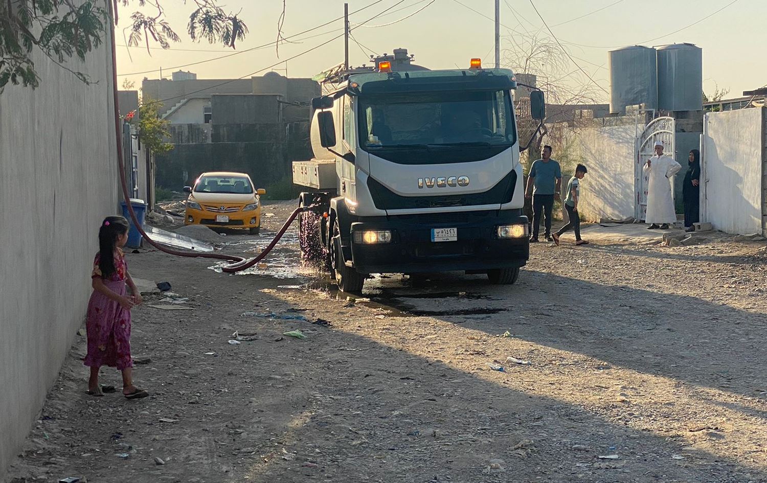 فيديو.. أحياء في كركوك تعاني نقصاً حاداً بمياه الاسالة