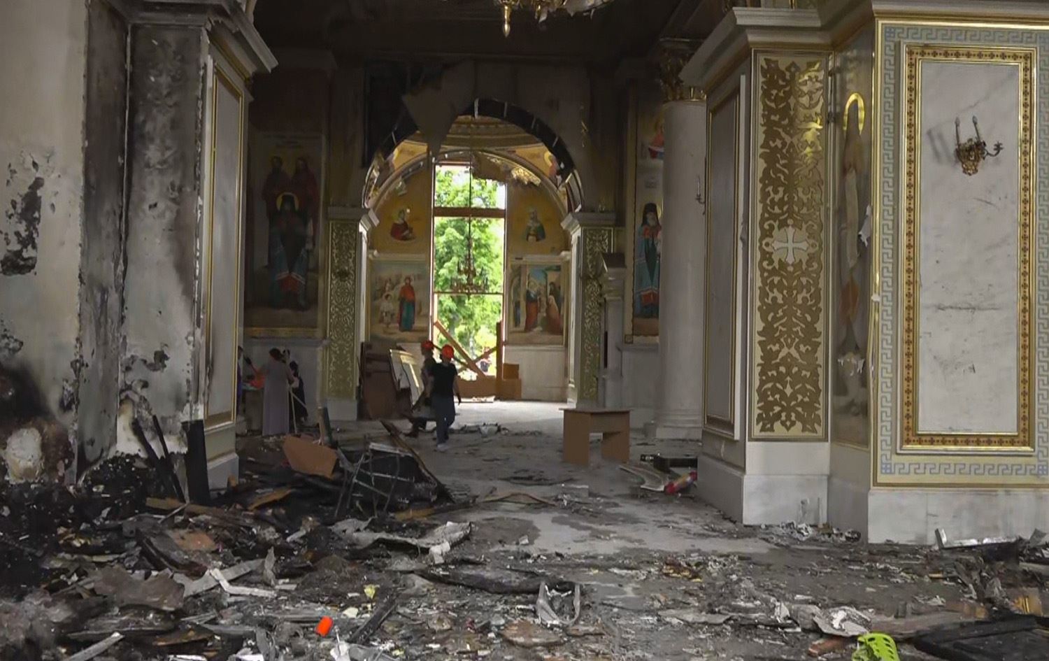 Russian strikes destroy historic church in Ukraine’s Odesa