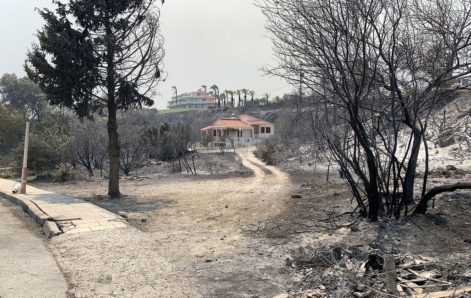 Yanan gölgelerden görüntüler. / AA