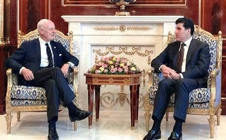 BM Suriye Özel Temsilcisi Staffan de Mistura Erbilde...