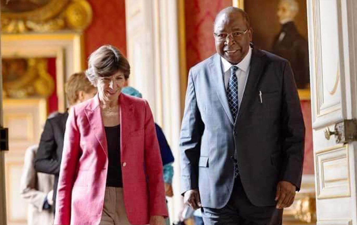 Fransa Dışişleri Bakanı Colonna & Nijer Başbakanı Ouhoumoudou Mahamadou