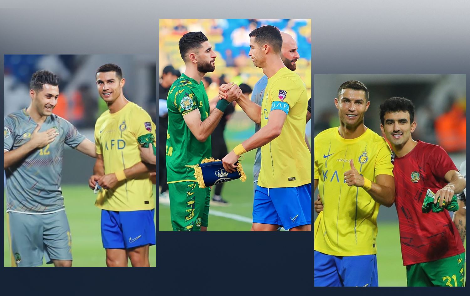 یاریزانە کوردەکانی یانەی شورتە لەگەڵ کریستیانۆ رۆناڵدۆ