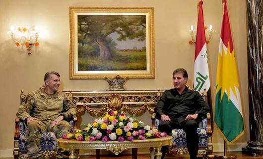 رئيس اقليم كوردستان مع القائد السابق للتحالف الدولي ضد تنظيم داعش