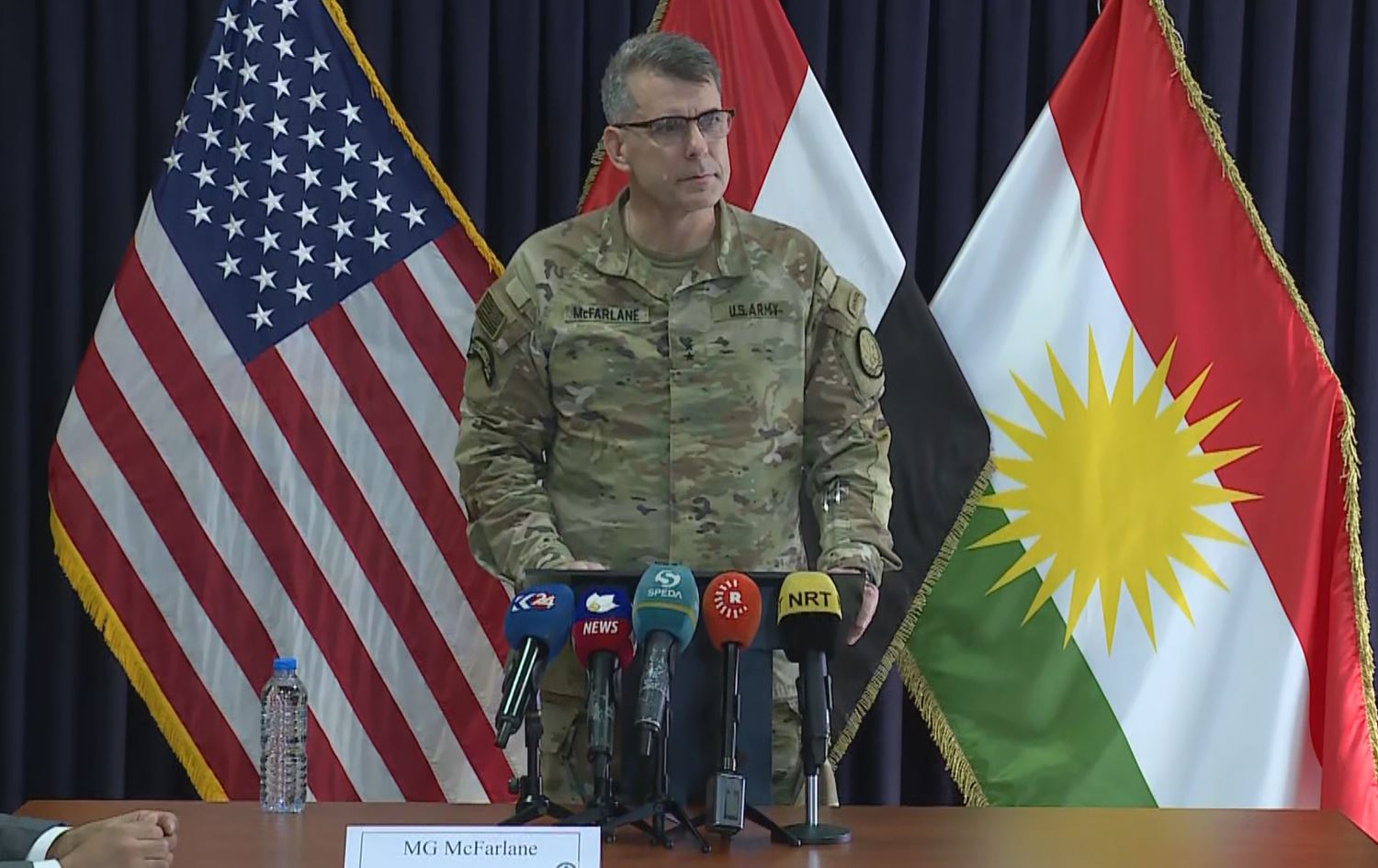 Outgoing coalition commander says lack of Peshmerga minister has stalled reforms