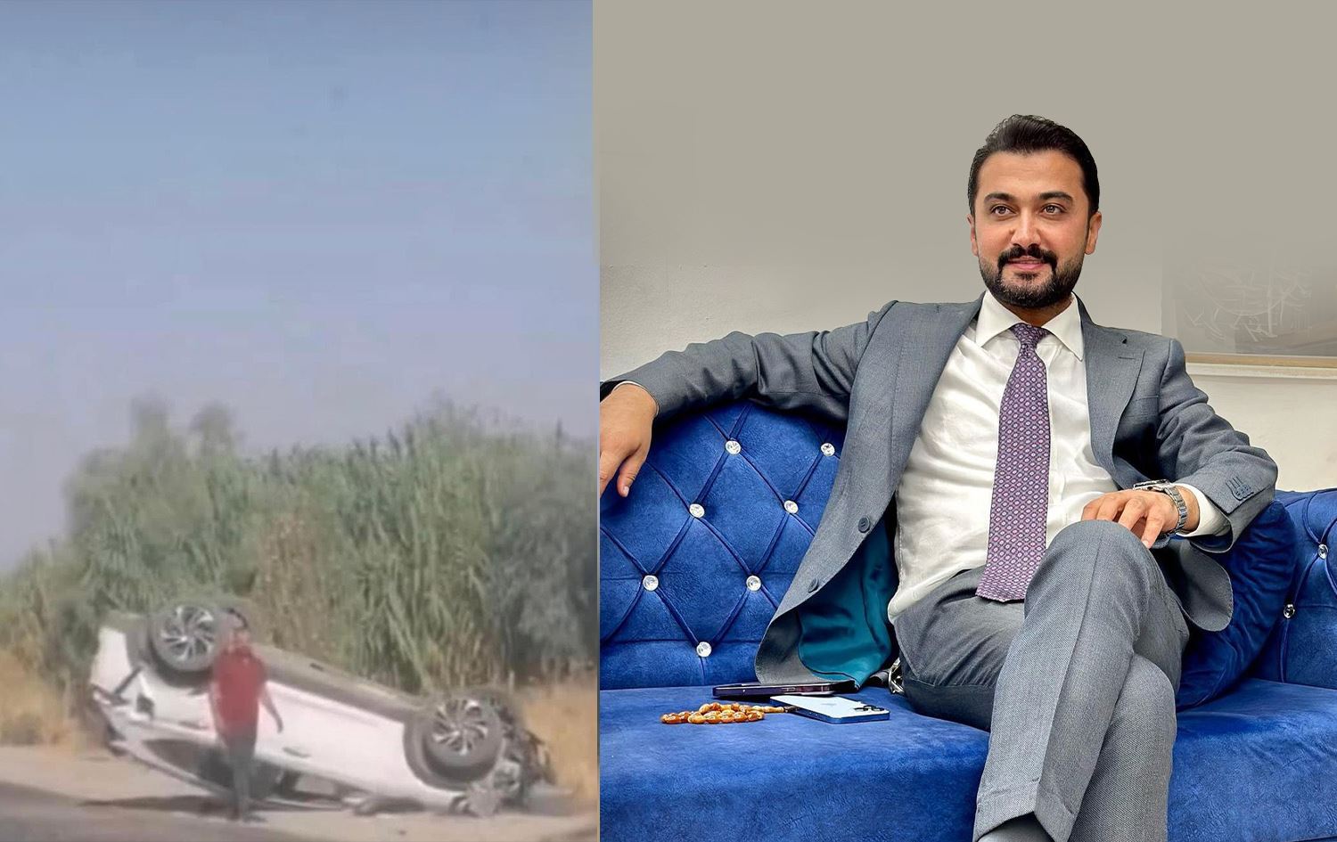 هونەرمەند عەبدوڵڵا هەرکی تووشی رووداوی هاتووچۆ بوو