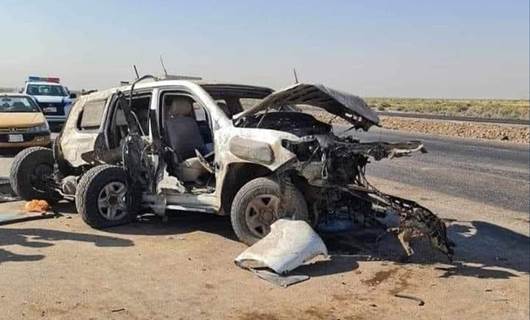 السيارة التي كانت تقل عائلة وزير النفط العراقي