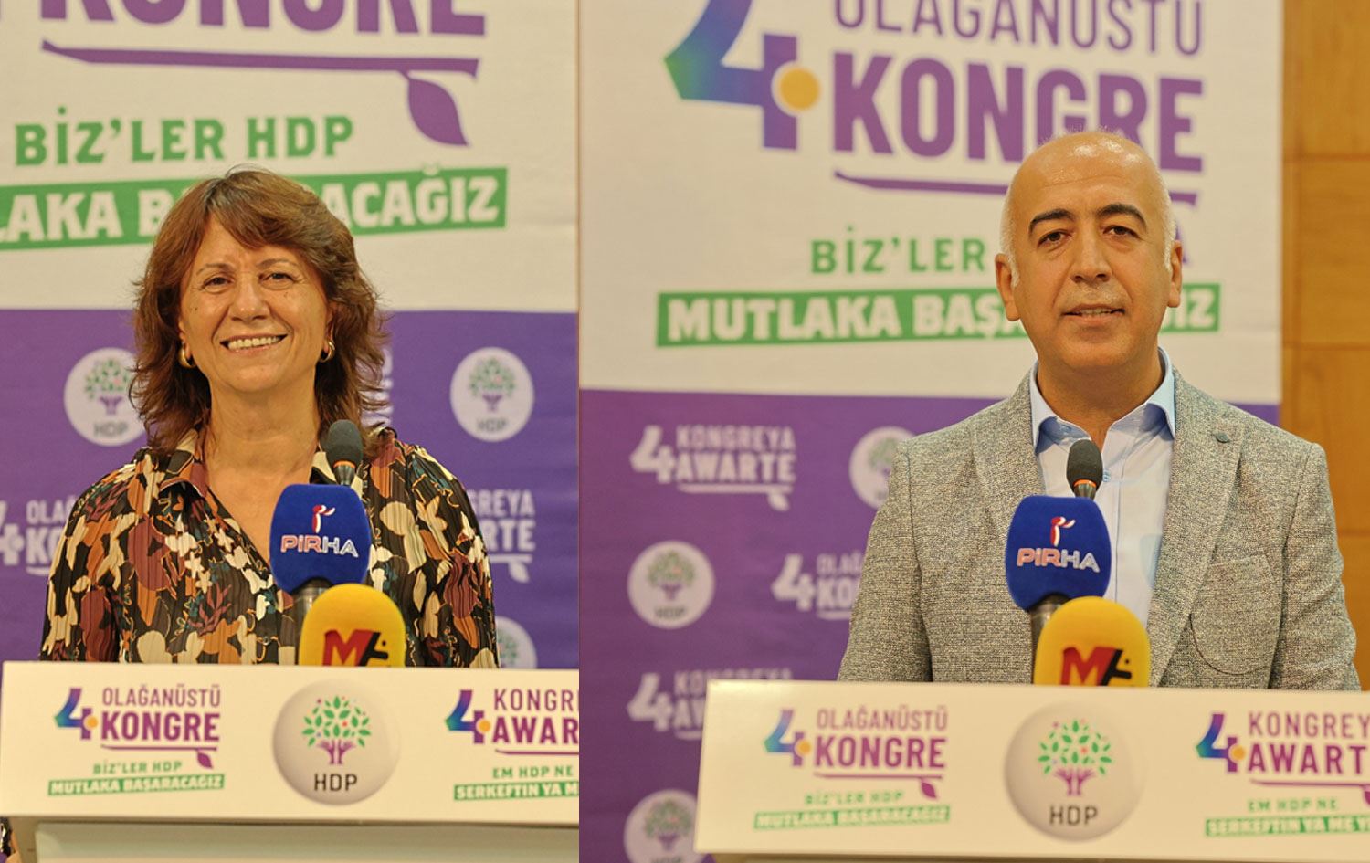 HDP'nin yeni eşbaşkanları Sultan Özcan ve Cahit Kırkazak